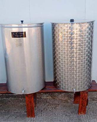 ziro contenitore olio in acciaio inox da 300 litri