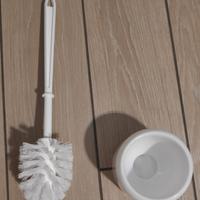 Scopino e porta-scopino colore bianco