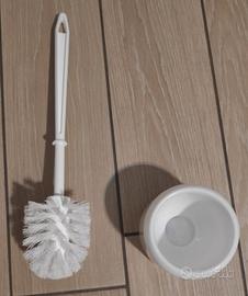 Scopino e porta-scopino colore bianco