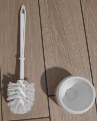 Scopino e porta-scopino colore bianco