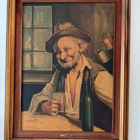 Quadro vecchio bevitore