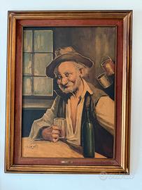 Quadro vecchio bevitore