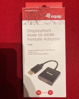 DisplayPort male to HDMI female adapter