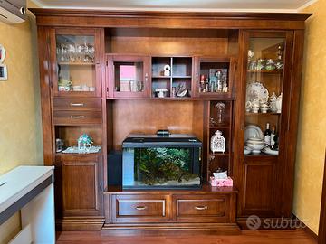 PARETE ATTREZZATA IN LEGNO VERO