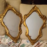 coppia di specchierine dorate