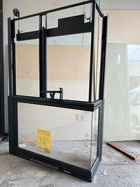 Vetro ad angolo termocamino