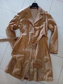 Trench in pelle scomosciata