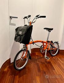 Brompton H6L Orange 6 velocità + O Bag Ortlieb