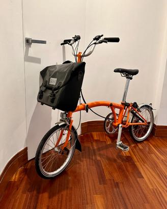 Brompton H6L Orange 6 velocità + O Bag Ortlieb