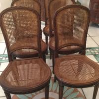 Tavolo fine 800 con sedie in paglia viennese