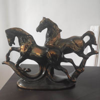 Statua porcellana cavalli vintage