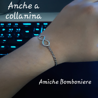 Braccieletto o portachiave metallo infinito unisex