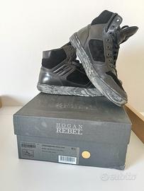 Scarpe Sneakers  pelle Hogan rebel nere tg 8,5 43