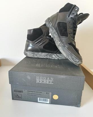 Scarpe Sneakers  pelle Hogan rebel nere tg 8,5 43