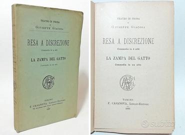 RESA A DISCREZIONE, LA ZAMPA DEL GATTO 1ª ed. 1888