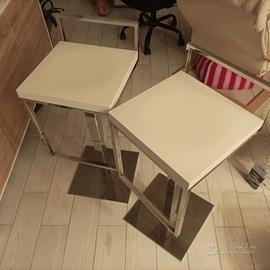 Coppia di Sgabelli legno acciaio 