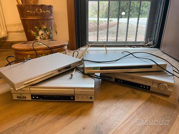 Lotto 4pezzi videocassette dvd lettore samsun sony