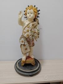 Bambinello in Gesso Primo '800 Napoletano, vestiti