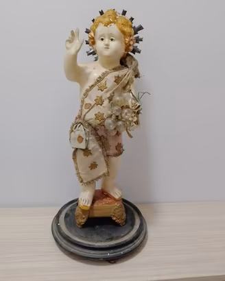 Bambinello in Gesso Primo '800 Napoletano, vestiti