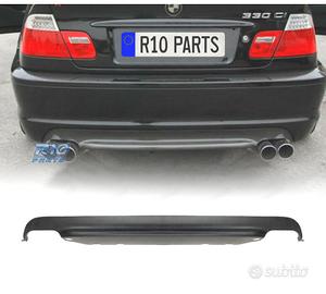 DIFFUSORE BMW E46 LOOK M M3 USCITE DOPPIE