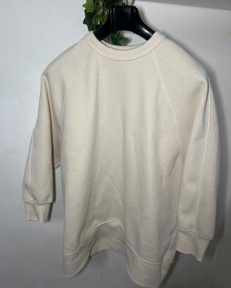 Felpa oversize color panna - LUMINA