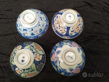 Set di 4 ciotole antiche giapponesi 
