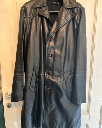 Cappotto uomo in pelle nero taglia L