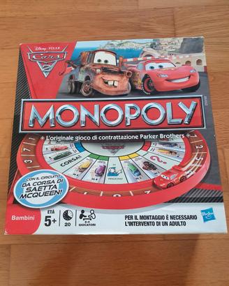 Monopoly Cars 2 x bambini 5+ Disney Pixar