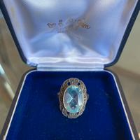 Anello pietra blu
