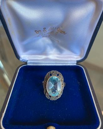 Anello pietra blu