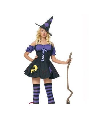 Costume Carnevale Donna Strega Witch Halloween