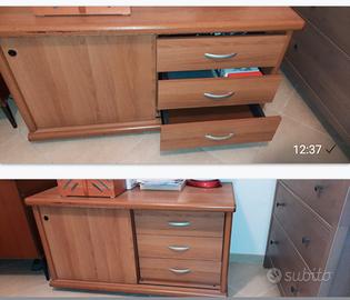 Scrivania e cassettiera 