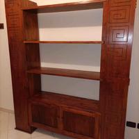Mobile armadio soggiorno legno libreria etnico