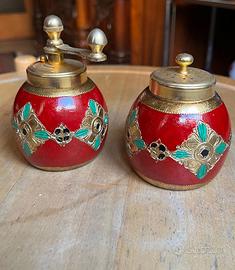 Set Saliera e Macinapepe Vintage in Legno