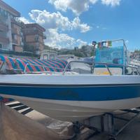 Barca fox500 open 5 mt con motore 25 cv