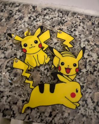 Portachiavi Pokémon Pikachu – Lotto 3 pezzi