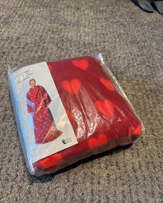 Coperta con maniche NUOVA cuoricini
