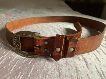 Cintura originale vintage anni 70 vera pelle