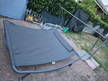 Lettino prendisole doppio da giardino