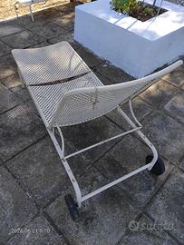 Sdraio metallo vintage da restaurare 2 pz