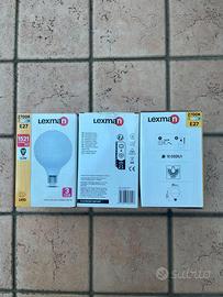 3 Lampadine LED Lexman G95‑1 E27 8W 3000K nuove