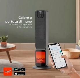 Stufa Elettrica Smart 2000w compatibile con Tuya