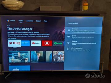 TV smart android TV 65 pollici led