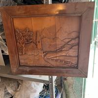 Quadro in legno intagliato a mano