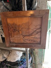 Quadro in legno intagliato a mano