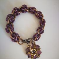 Bracciale ametista e bronzo 