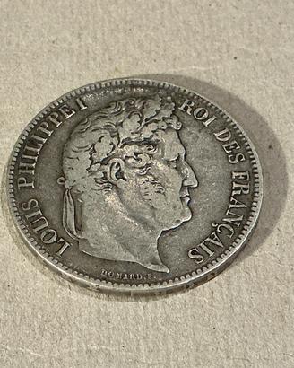 5 franchi 1841 bb Luigi Filippo 1º argento