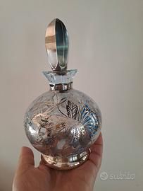 Parfum bottle anni '50 in argento e smalto