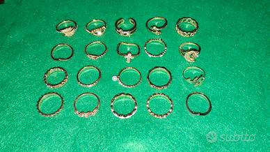 set 20 anelli bigiotteria  