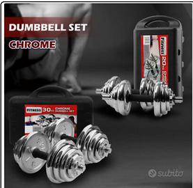 Set manubri in cromo 20kg nella sua confezione!